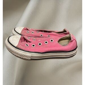 Kids Pink Slip-On Canvas Sneakers